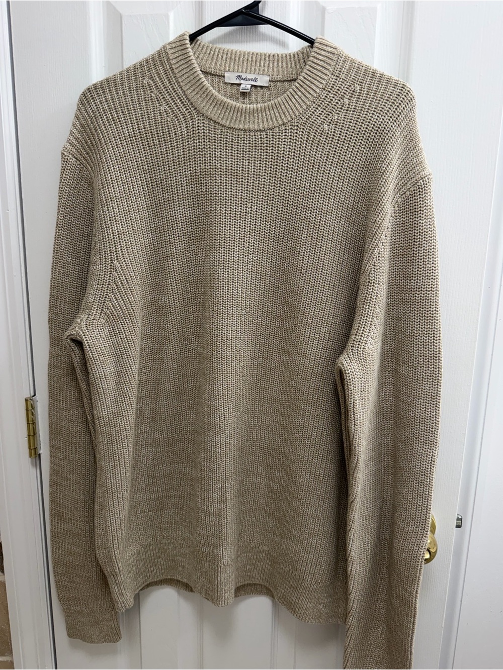 Madewell Men's Crewneck Sweater in Light Beige